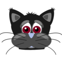 download Sad Cat clipart image with 225 hue color