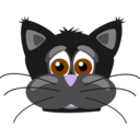 download Sad Cat clipart image with 270 hue color
