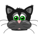 download Sad Cat clipart image with 0 hue color