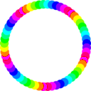 download 60 Circle Ring clipart image with 180 hue color