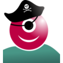 download Alien Pirate clipart image with 135 hue color