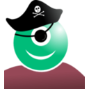 download Alien Pirate clipart image with 315 hue color