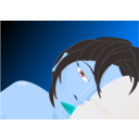 download Sleeping clipart image with 180 hue color