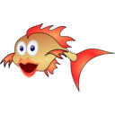 download Gold Fish clipart image with 0 hue color