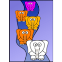 download Un Elephant Blanc clipart image with 180 hue color