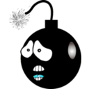 download Bomb Icon clipart image with 180 hue color