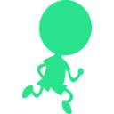 download Running Shadow clipart image with 315 hue color