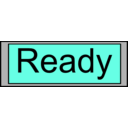 download Digital Display With Ready Text clipart image with 90 hue color