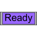 download Digital Display With Ready Text clipart image with 180 hue color