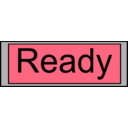 download Digital Display With Ready Text clipart image with 270 hue color