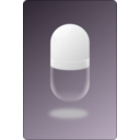download Capsule Half Transparent clipart image with 90 hue color