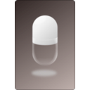 download Capsule Half Transparent clipart image with 180 hue color