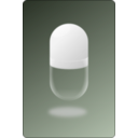 download Capsule Half Transparent clipart image with 270 hue color