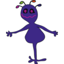 download Purple Alien Monster clipart image with 315 hue color