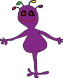 Purple Alien Monster