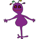 download Purple Alien Monster clipart image with 0 hue color