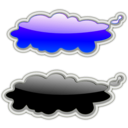 download Glossy Clouds 2 clipart image with 45 hue color