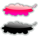 download Glossy Clouds 2 clipart image with 135 hue color