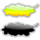 download Glossy Clouds 2 clipart image with 225 hue color