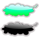 download Glossy Clouds 2 clipart image with 315 hue color