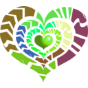 download Red Heart clipart image with 90 hue color