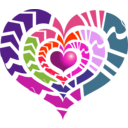 download Red Heart clipart image with 315 hue color