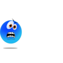 download Smiley Terrified Yellow Emoticon clipart image with 180 hue color