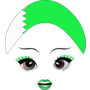 download Pretty Bahrani Girl Smiley Emoticon clipart image with 135 hue color