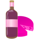 download Wine And Cheese clipart image with 270 hue color