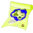 download Treasure Map clipart image with 45 hue color