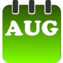 download August clipart image with 90 hue color