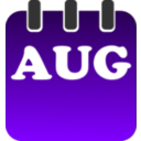 download August clipart image with 270 hue color