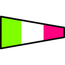 download Signal Flag 3 clipart image with 90 hue color