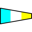 download Signal Flag 3 clipart image with 180 hue color