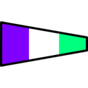 download Signal Flag 3 clipart image with 270 hue color