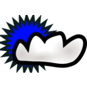 download Clouds clipart image with 180 hue color