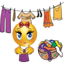 download Washing Girl Smiley Emoticon clipart image with 0 hue color