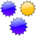 download Stars 6 clipart image with 45 hue color