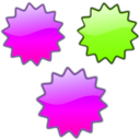 download Stars 6 clipart image with 90 hue color