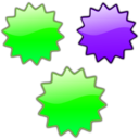 download Stars 6 clipart image with 270 hue color