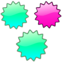 download Stars 6 clipart image with 315 hue color