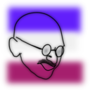 download Gandhi clipart image with 225 hue color