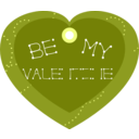 download Be My Valentine Heart Shaped Gift Tag clipart image with 90 hue color