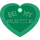 download Be My Valentine Heart Shaped Gift Tag clipart image with 180 hue color