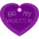 download Be My Valentine Heart Shaped Gift Tag clipart image with 315 hue color