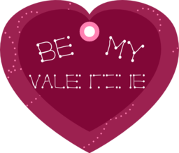 Be My Valentine Heart Shaped Gift Tag