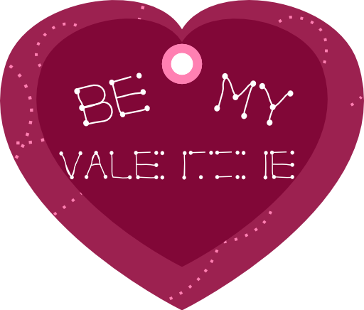 Be My Valentine Heart Shaped Gift Tag