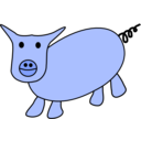download Cochon clipart image with 225 hue color