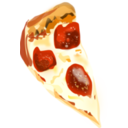 download Pizza Slice clipart image with 0 hue color