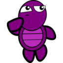 download Turtle Thinking clipart image with 180 hue color